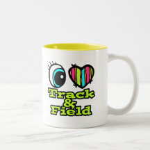 Ljus ögahjärta älskar jag friidrott kaffe koppar