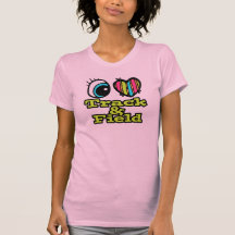 Ljus ögahjärta älskar jag friidrott tshirts