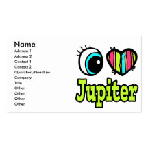 Ljus ögahjärta älskar jag Jupiter Visitkort Mall