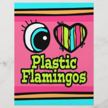 Ljus ögahjärta älskar jag plast- Flamingos Personliga Flygblad