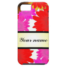 Ljus orange blommigt iPhone 5 fodraler