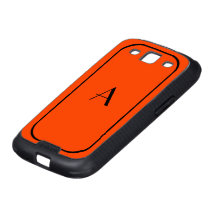 Ljus orange röd Monogram för Samsung galax 3