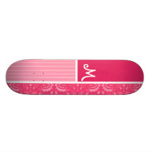 Ljus rosa blommigt anpassningsbara skateboard