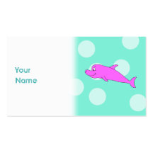 Ljus rosa Dolphin. Visitkort