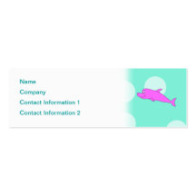 Ljus rosa Dolphin. Visitkort