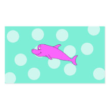 Ljus rosa Dolphin. Visitkort
