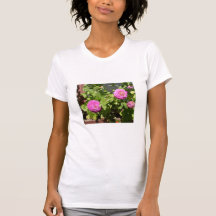 Ljus rosa T-tröja för blom- design