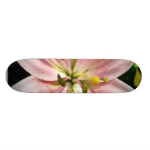 Ljus rosablomma skate board