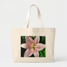 Ljus rosablomma tote bag