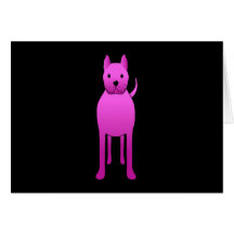 Ljus rosahund. Tecknad. Illustration Hälsnings Kort
