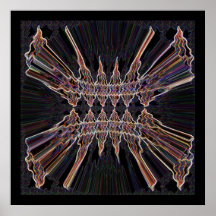 Ljusa Crystal Sparkmönster 5 Print