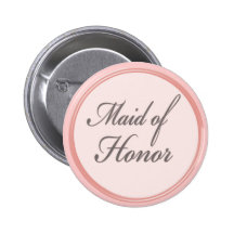 Ljusa kolgrått - den rosa maid of honor knäppas knapp