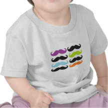 Ljusa mustascher t shirts