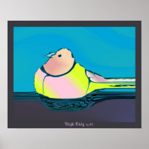 Ljust Birdy tryck Posters