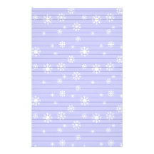 Ljust - blått med snöflingor personligt brevpapper