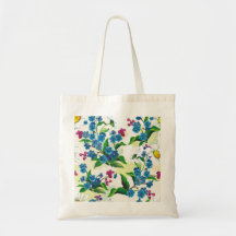 Ljust blom- Seamless Tote Bags