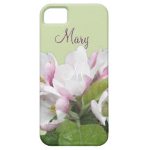 Ljust - det rosa äpplet blommar i grön bakgrund iPhone 5 Case-Mate skydd