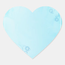 Ljust - för fjärilsvalentin för blått blom- gåva hjärtklistermärken