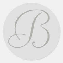 Ljust - grå Monogrammed personlig sälar Klistermärken