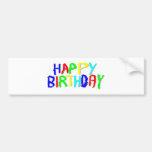 Ljust och färgrikt. Lycklig Birthday. Bildekal