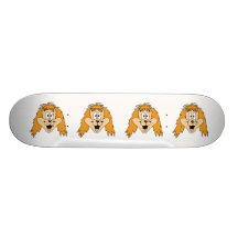 Ljust rödbrun hund. Cartoon. Anpassad Skate Board