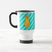 Ljust rödbrun katt på krickaStripes. Kaffe Muggar