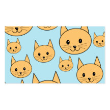 Ljust rödbrun orange kattdesign visitkort mallar