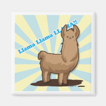 Llama llama, llama! magneter för kylskåp