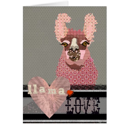 Llamakärlekvalentin Kort