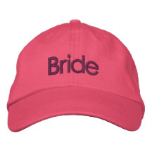 Lock för rosa- & vinbärbrudbröllop broderade baseball kepsar