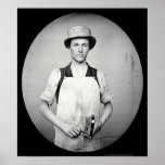 Locksmith med verktygdaguerreotypen 1852 affisch