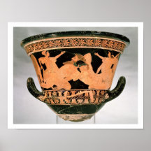 Loftröd-figur calyxsom visar Herakles W Print