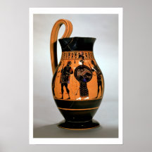 Loftsvart-figur olpe som visar Athena Confronti Affischer