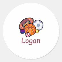Logan Runda Klistermärken