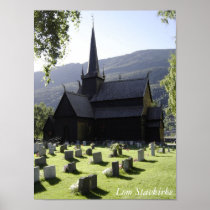 Lom Stavkirke Affisch
