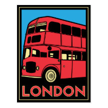 London art décoaffisch vykort