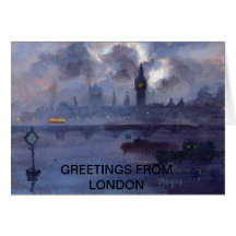 LONDON NATT HÄLSNINGS KORT