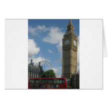 London öga & stora Ben Hälsnings Kort