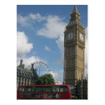 London öga & stora Ben Vykort