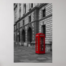 London röda Telephone boxas Affisch