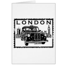 London taxi hälsningskort