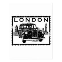 London taxi vykort