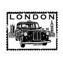 London taxi vykort