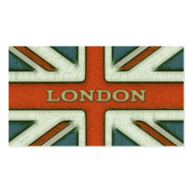 London UK flagga Visitkort