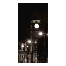 London vid natt hälsningskort med foto