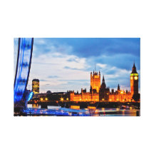 London Westminster Sträckt Canvastryck