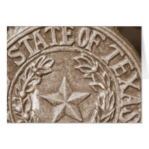 Lone stjärna som är statlig av Texas Hälsnings Kort