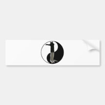long cat yinyang bumper sticker