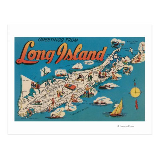 Long Island New York - hälsningar från Vykort