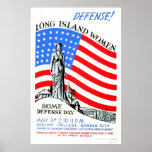 Long Islandkvinnor WWII 1941 WPA Affisch